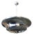 2 Layer Chrome Art Deco Streamline Saucer Ceiling Pendant Chandelier, 5 Available For Sale