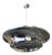 2 Layer Chrome Art Deco Streamline Saucer Ceiling Pendant Chandelier, 7 Available For Sale