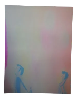1993 'Sighting' by Norman Steck Oil on Canvas Nude Expressionist Painting 81"