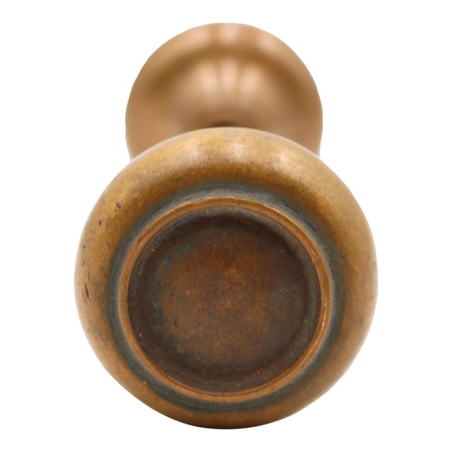 Vintage Pair of Bronze Concentric Passage Door Knobs For Sale