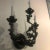 1990s Italian Louis XV Three Light Hand Carved Wood Sconce For Sale - Image 4 of 11