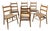 Vintage Turned Wood Chairs with Straw Seats by Yngve Ekström, 1950s, Set of 6 For Sale