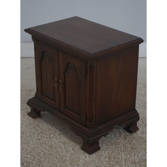 Traditional Pair Pennsylvania House Cherry 2 Door Nightstands For Sale - Image 3 of 18