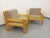 Set of Vintage Fireside Chairs in Pine and Fabric, 1970s For Sale - Image 10 of 18