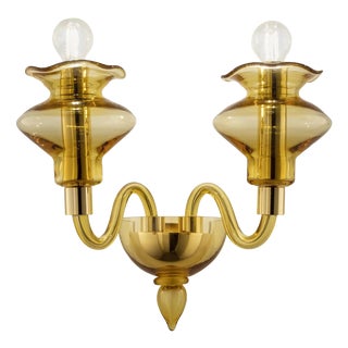 Linear Amber Murano Glass Wall Sconce by Simoeng for Simoeng For Sale