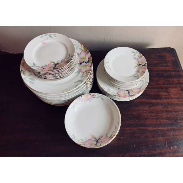 Antique, Early 20th Century 42 Piece Noritake Azalea Dinnerware Set - 42pcs For Sale - Image 10 of 16