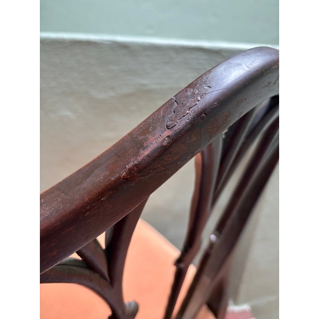 Set of 4 Mahogany Carved Shield Back Dining Chairs For Sale - Image 9 of 12