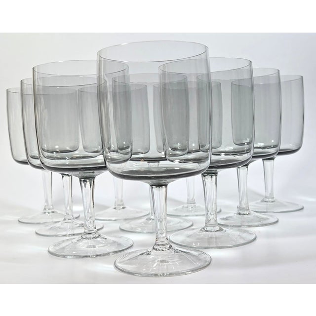 Mid-Century Smoke Goblets- Set of 10 For Sale - Image 4 of 12