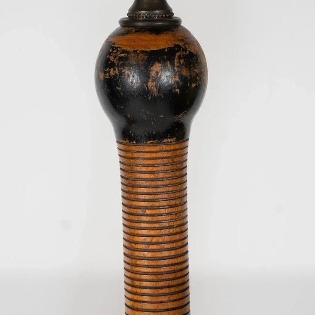 1950s Vintage 1950s Retrofitted Juggling Pin Lamps - a Pair For Sale - Image 5 of 12