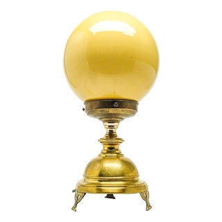 Vintage Glass Table Lamp, Germany, 1950s For Sale
