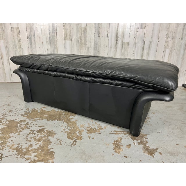 Post Modern Leather Bench For Sale - Image 11 of 13