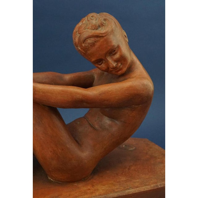 Lucien Charles Edouard Alliot, Art Nouveau Female Nude, Early 1900s, Terracotta For Sale - Image 13 of 18