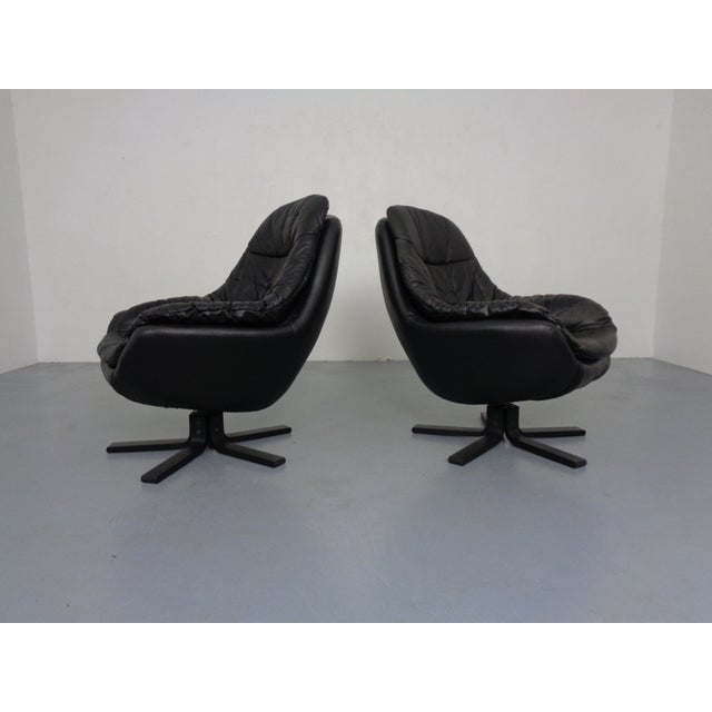 Leather Swivel Chair by H. W. Klein for Bramin, Denmark, 1970s For Sale - Image 13 of 13