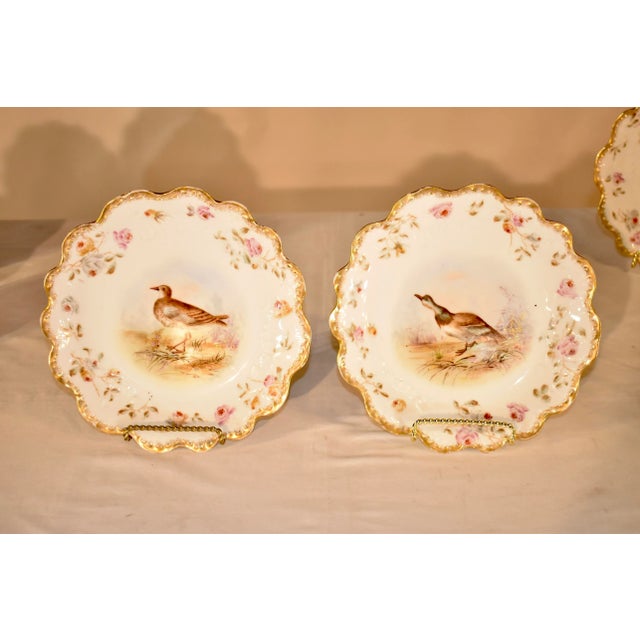Antique White 19th Century Limoges Game Bird Set For Sale - Image 8 of 12