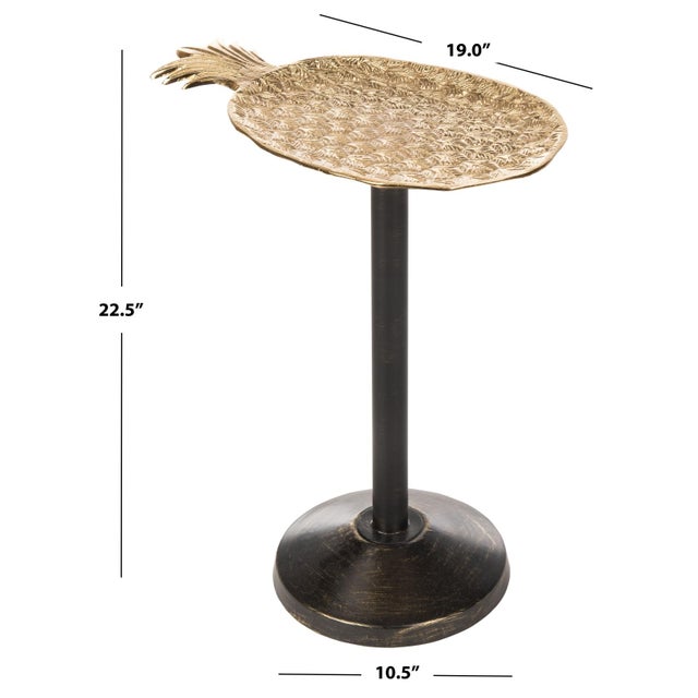 A symbol of friendship and hospitality, this pineapple top accent table lends a graceful aura to the living room. Its...