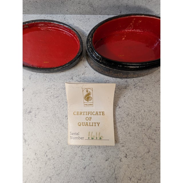 Signed Palekh Lacquer Box – “Maidens” by Kononova (1992) – With Certificate For Sale In Providence - Image 6 of 9