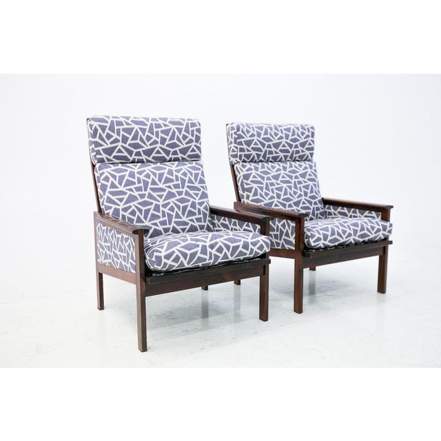 Mid-Century Modern Walnut Armchairs, Denmark, 1960s, Set of 2 For Sale - Image 3 of 12