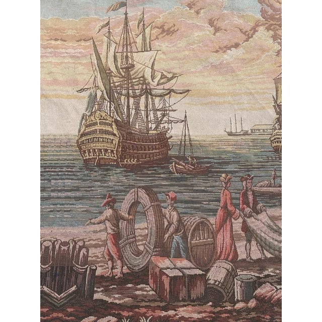 French Aubusson Style Jacquard Tapestry, 1950s For Sale - Image 4 of 14