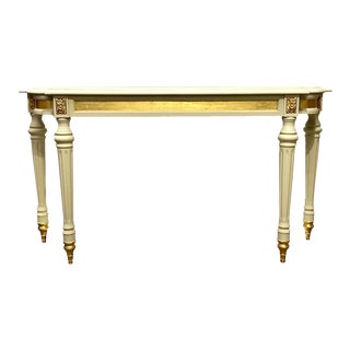 French Style Gilded Console Table For Sale