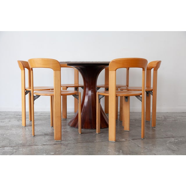 Dietiker Dining Chairs by Bruno Ray for Dietiker AG Suisse, 1970s, Set of 6 For Sale - Image 4 of 13
