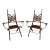 1960s Italian Belt Strap Leather Arm Chairs by Alberto Marconetti- a Pair For Sale