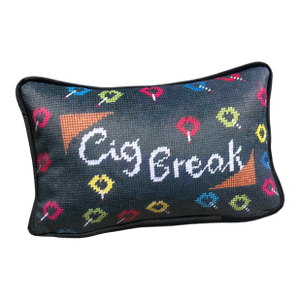 Velvet "Cig Break" Custom Made Pillow, Original