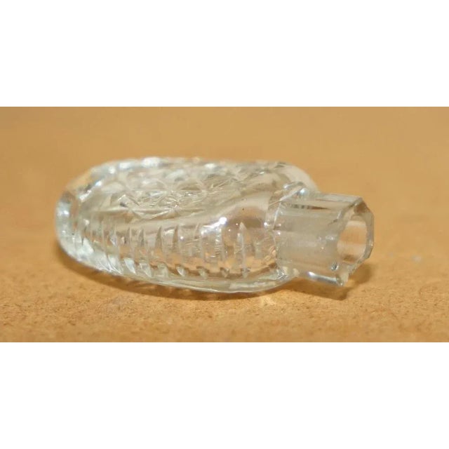 Antique French Cut Glass Crystal Collectable Dressing Table Perfume Bottle, 1920 For Sale - Image 11 of 12