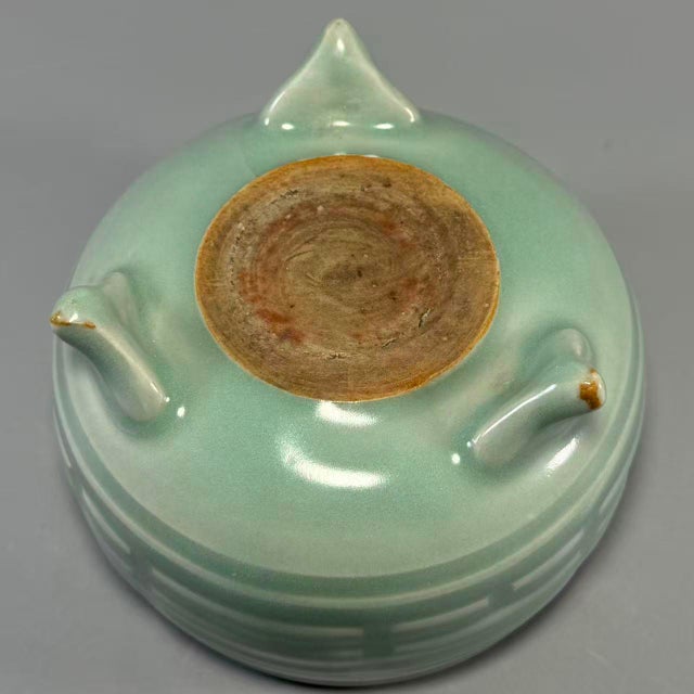 Antique Chinese Longquan Celadon Tripod Censer With Bagua Pattern For Sale - Image 6 of 6