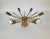 This sun ceiling lamp made in solid brass with a hand hammered cone features 6-light bulbs (40 Watt). Made in France,...