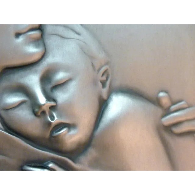 Silver Madonna and Child Engraving from Ottaviani, 1960s For Sale - Image 4 of 6