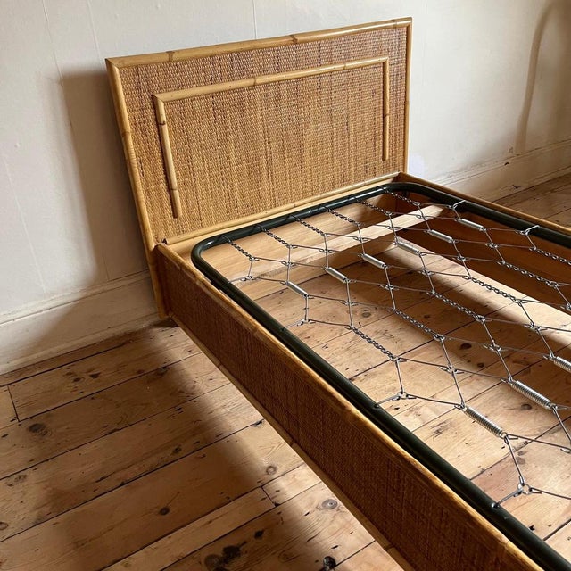 Cane Bed Frame with Header from Dal Vera, 1960s For Sale - Image 10 of 15
