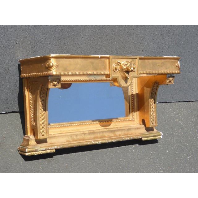 Decorative Antique French Provincial Wall Mantle Gold Shelf Bookcase W