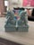 Chinoiserie Pale Blue Chinoiserie Foo Dogs- A Pair For Sale - Image 3 of 6