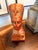 Vintage Queen Nefertiti Bust Sculpture, Egyptian Revival, Antiqued Vermilion Finish For Sale In West Palm - Image 6 of 7