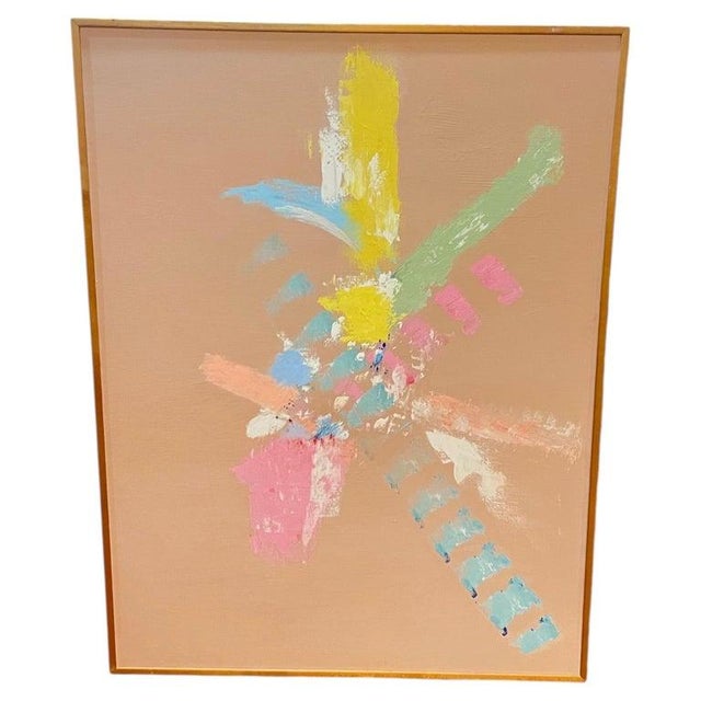 Large Post Modern Abstract expressionist painting . Perfect for that large space that needs to be filled. Hang vertically...