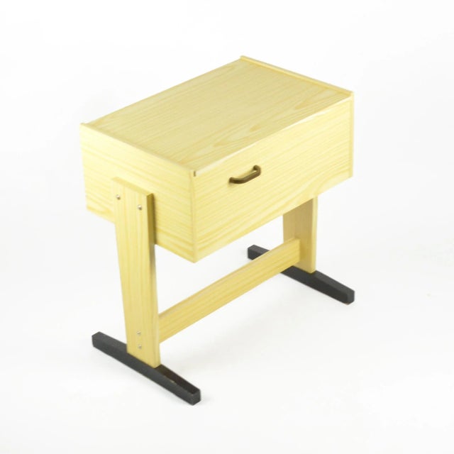 1970s Mid-Century Modern Bedside Cabinet/ Thread Container, Stick Insect Type Germany For Sale - Image 9 of 13