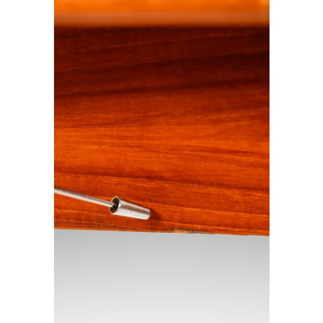 Danish Mid-Century Modern Expansion Dining Table With Stow-In-Table Leaves in Teak, Denmark, C. 1970's For Sale - Image 9 of 11