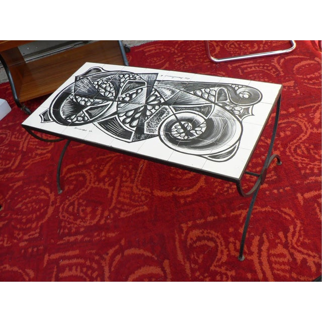 Ceramic Coffee Table from Bruandet, 1950s For Sale - Image 9 of 11