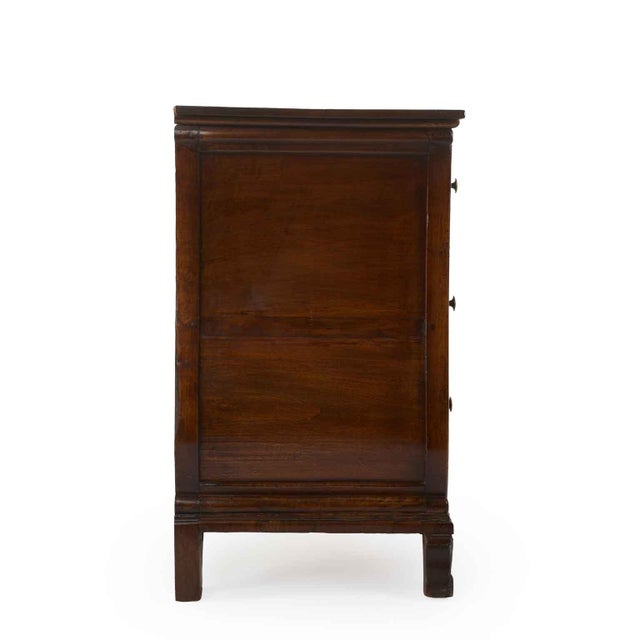 Brown Walnut Lyre Chest with Drawers, 1800s For Sale - Image 8 of 9