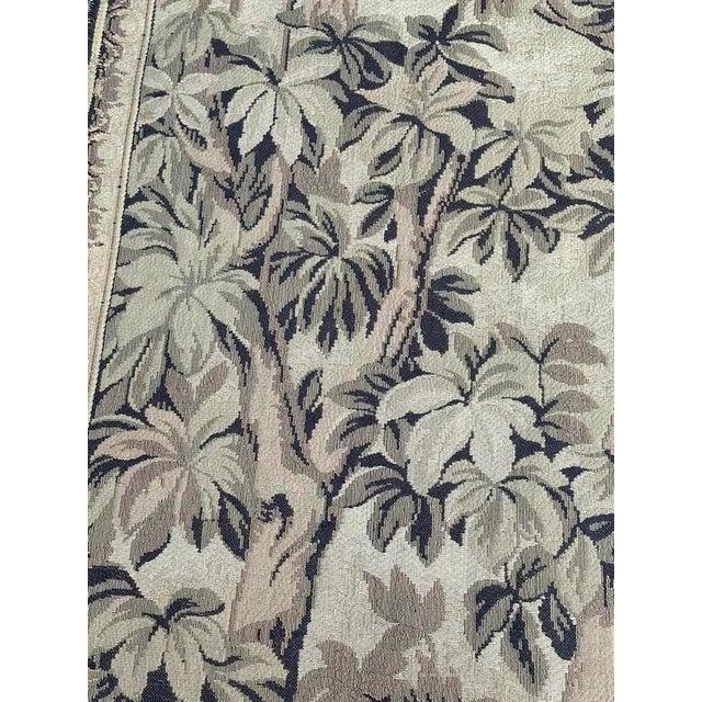 Brown Vintage French Jacquard Tapestry Panel in the style of Aubusson, 1940s For Sale - Image 8 of 18