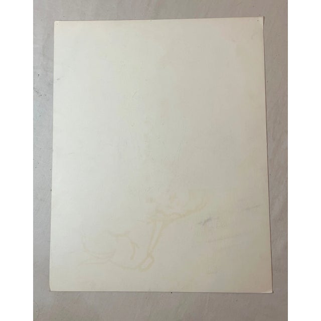 Original 1949 Vintage E. Meyer Dress Clothing Study Pencil Drawing Illustration For Sale - Image 13 of 16