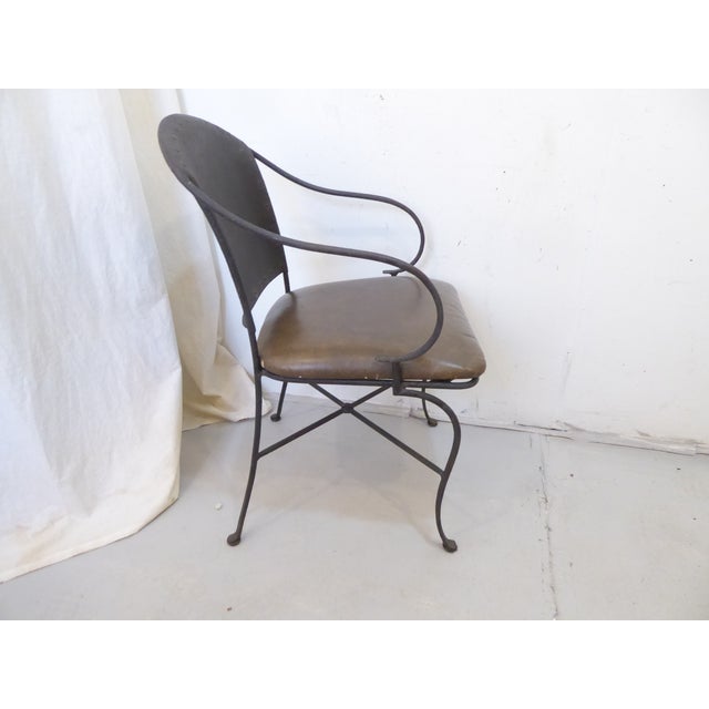 Early 20th Century Vintage Brutalist Iron Table & 4 Chairs For Sale - Image 5 of 8