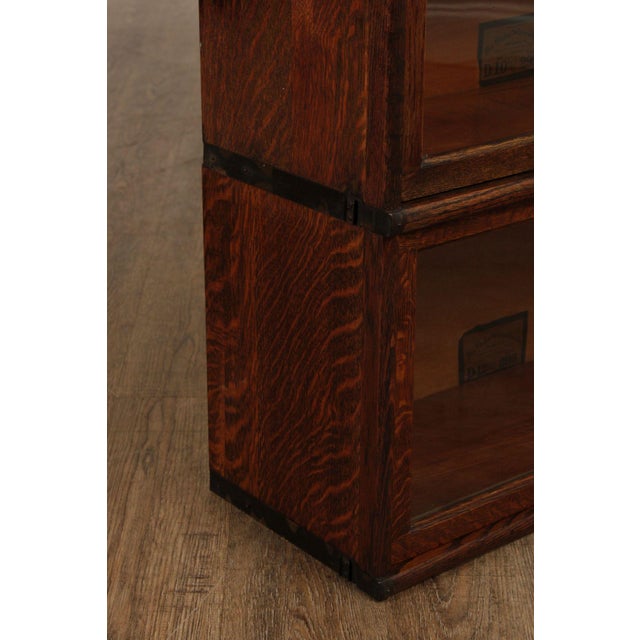 Globe Wernicke Oak Five-Stack Barrister Bookcase For Sale - Image 10 of 12