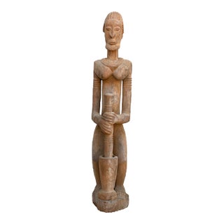 A 63" Tall Commanding Baule Female Figure For Sale