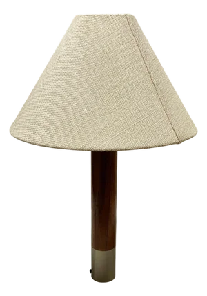 Nickel Básica M2 Table Dimmer Lamp by Santiago Roqueta for Santa & Cole W/ Shade