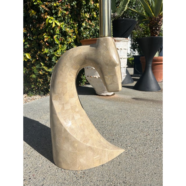 Maitland - Smith Vintage Maitland Smith Tessellated Marble & Brass Antelope Sculpture For Sale - Image 4 of 10