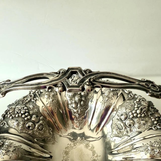 Vintage Silver Plate Swing Handle Basket For Sale In San Antonio - Image 6 of 8