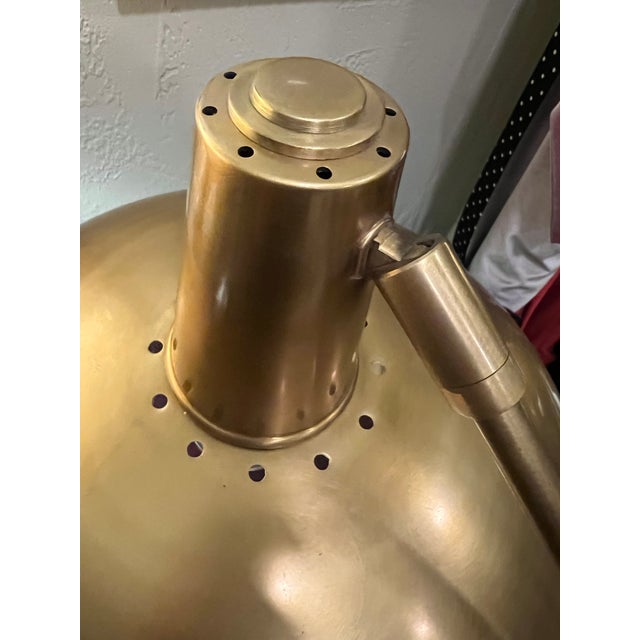 Metal Late 20th Century Contemporary Brass Adjustable Desk Lamp in the Mid-Century Modern Style For Sale - Image 7 of 7
