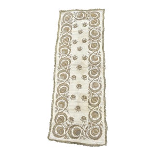 Gold Metallic Embroidered Antique Textile For Sale