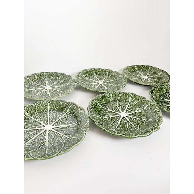 Ceramic Cabbage-Shaped Soup Tureen Set, France, 1970s, Set of 9 For Sale - Image 7 of 18